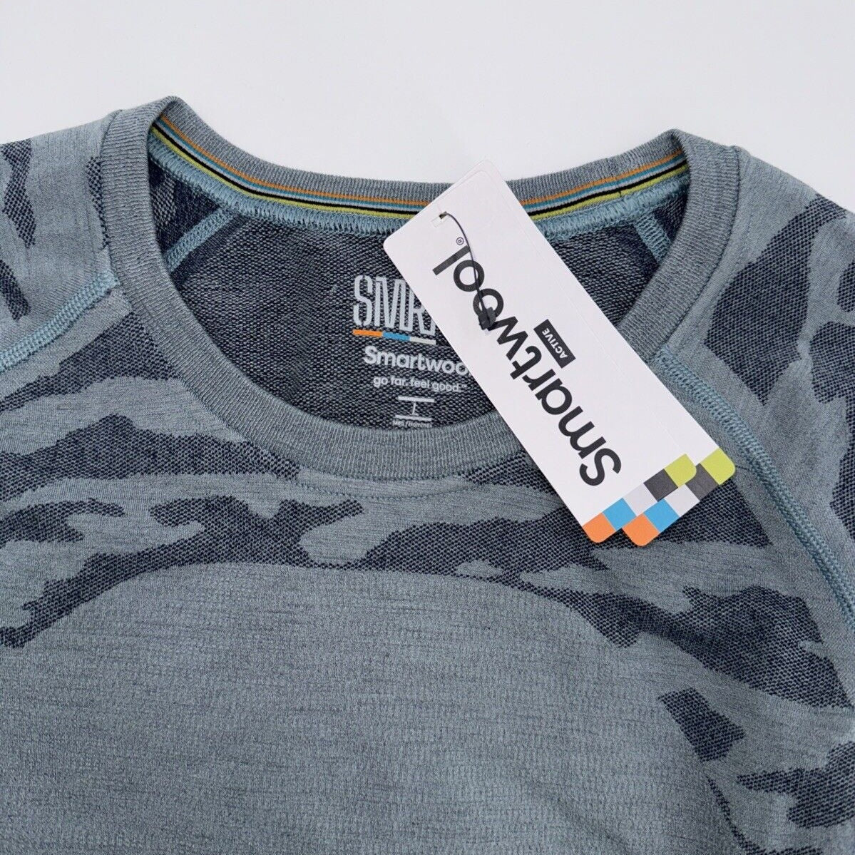 $110 Smartwool Men's Base Layer Intraknit Active Crew-Lead Grey-Large-NEW