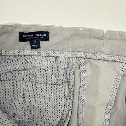 $198 PETER MILLAR Collection Men’s Concorde Garment Dyed Trouser-Grey-34W 36L