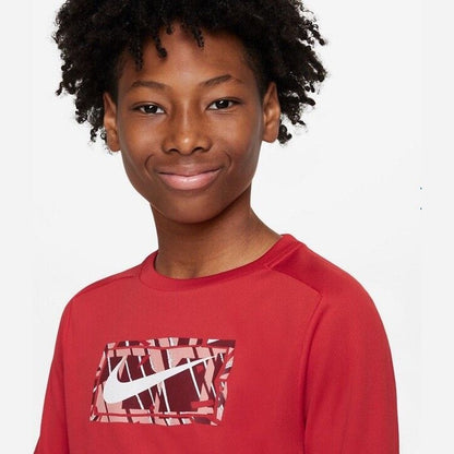 Nike Boys Dri Fit Long Sleeve Top Shirt - University Red - Large-NWT -Retail $42