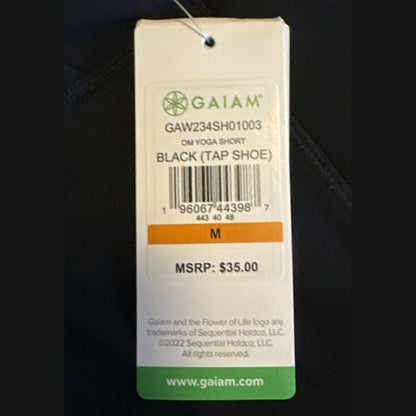 Gaiam Women’s OM Yoga Shorts - Black- Medium - NWT $35