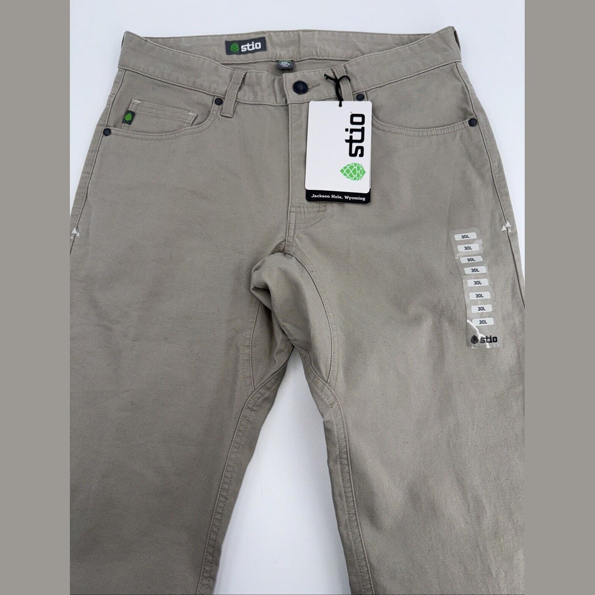 $100 Stio Men’s Organic Rivet Canvas Utility Pants- Talus - Size: 30L - New