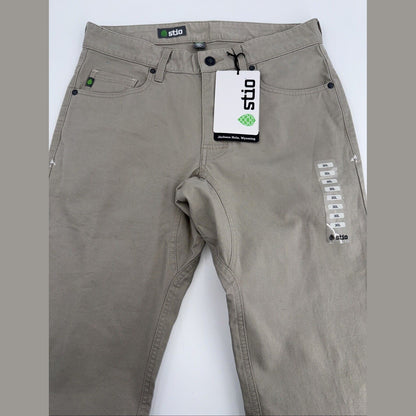 $100 Stio Men’s Organic Rivet Canvas Utility Pants- Talus - Size: 30L - New