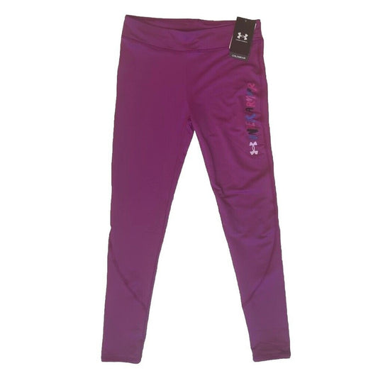 $45 Under Armour Youth Girl’s Cold Weather Leggings Kids- UA Purple- Youth Large