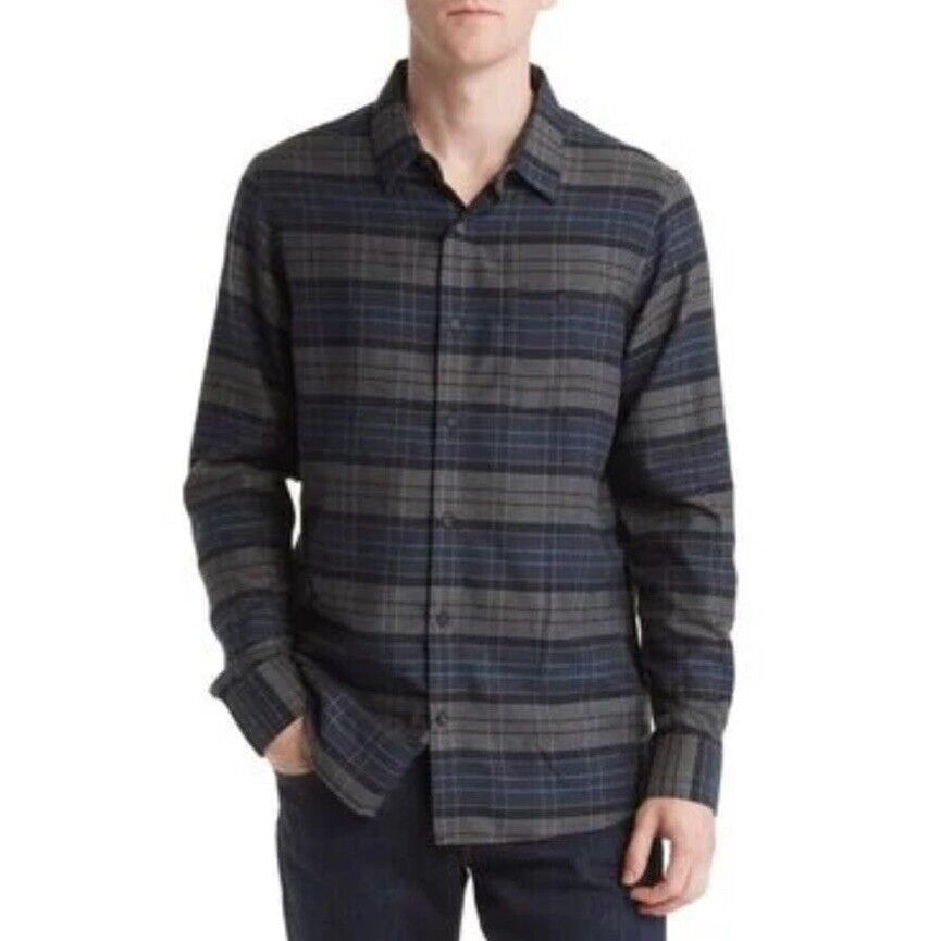 $145 Travis Mathew Men’s Button Long Sleeve Plaid Shirt-Hydroplane -Medium -New