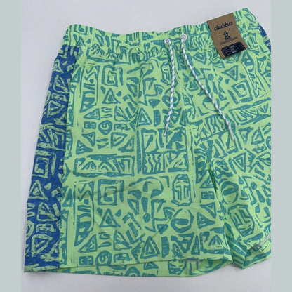 $70 Chubbies The Shakedowns 5.5" Inseam Swim Trunks-Green Blue -Large -New Tag