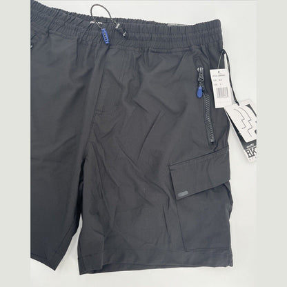 $49 BKLYN Athletics Men’s 7" Shorts Ultimate Cargo Pockets-Black- Small-New Tag