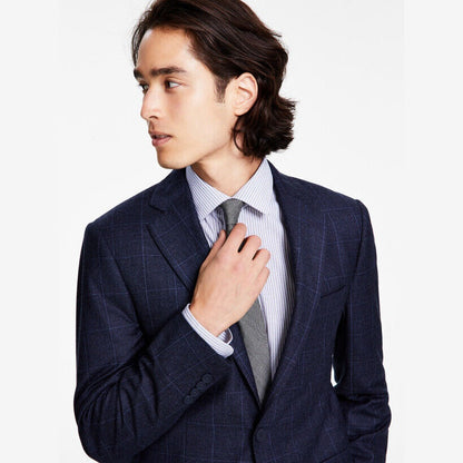 Calvin Klein Men’s X Slim Fit Wool Separate Jacket-Navy Plaid -36Reg-New $450
