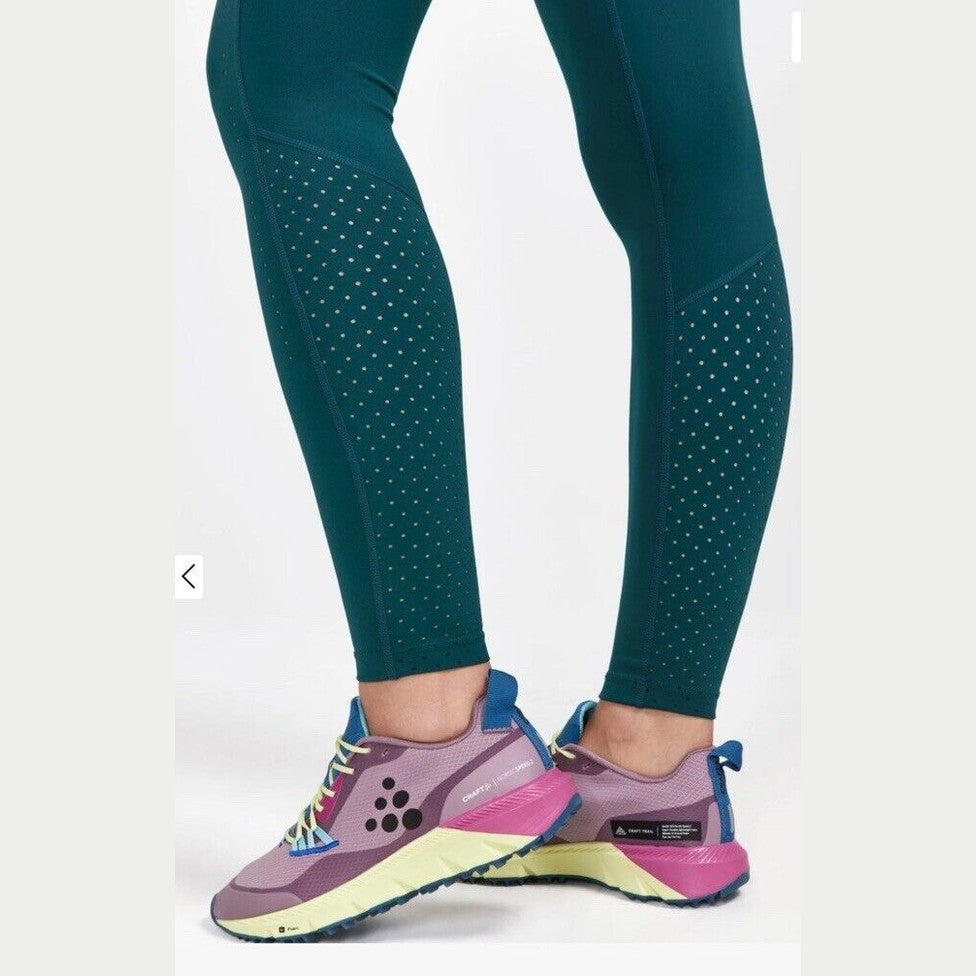 $78 Craft Women’s Running ADV Essence Perforate Tights - Opal Green- Medium-New