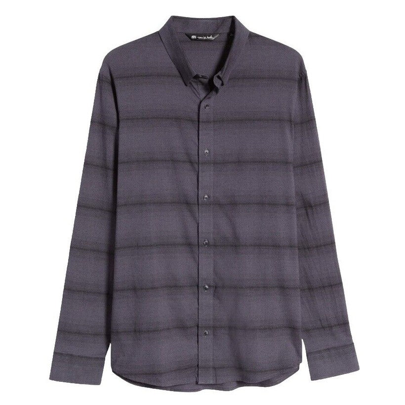 $125 Travis Mathew Men’s Stretch Stripe Button Long Sleeve Shirt- Zeke-Small-New