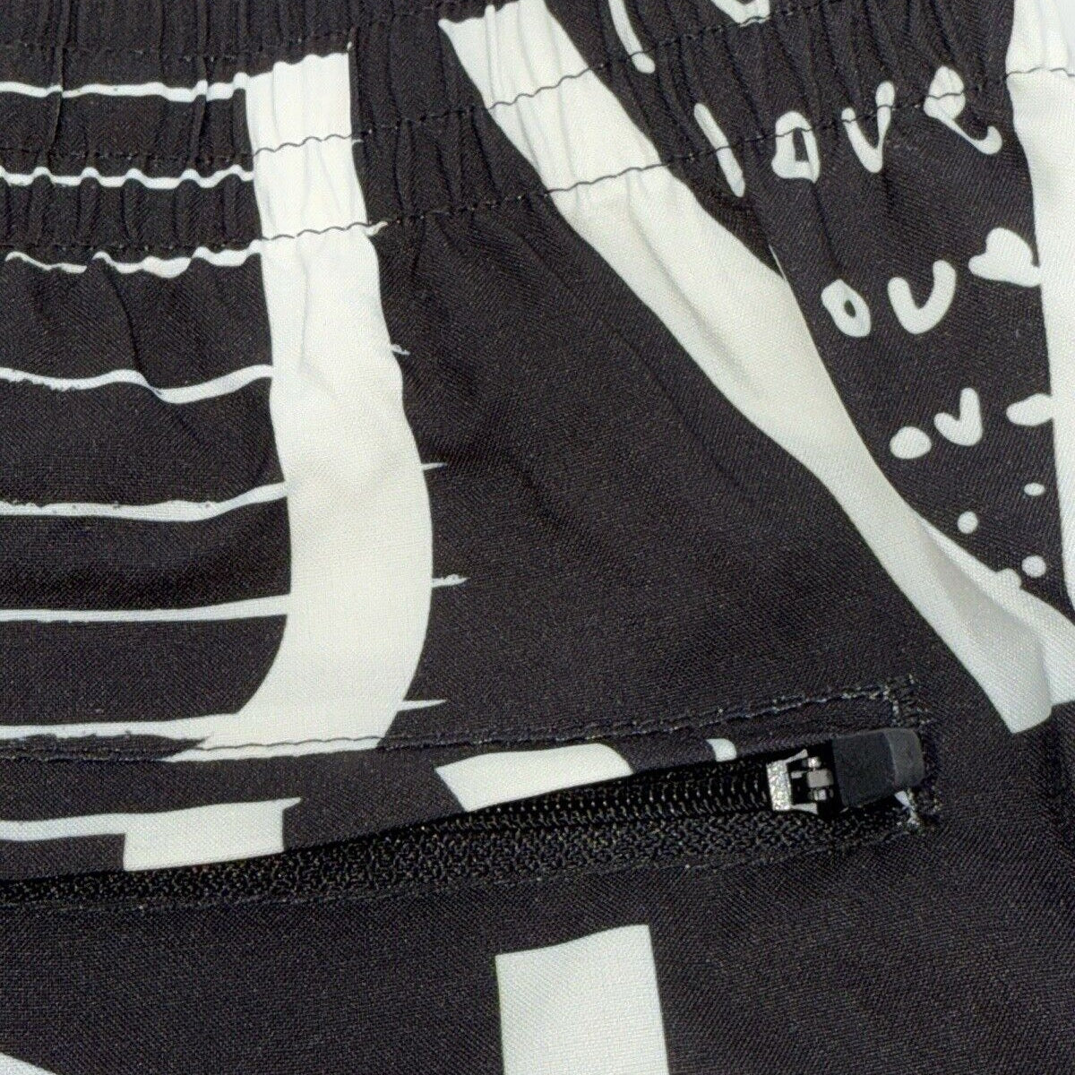 $65 Duvin Design Men's Cactus Swim Trunk Shorts - Black/White - Size: Medium-NEW