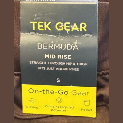 Tek Gear® Women’s French Terry Weekend Bermuda Shorts -Black- Small NWT