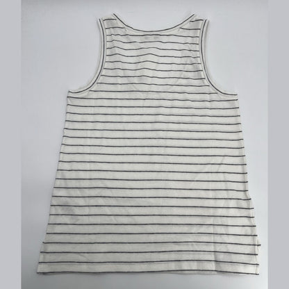$80 *New* Vince Easy Scoop Neck Striped Tank Top- Off White- Medium-New Tag