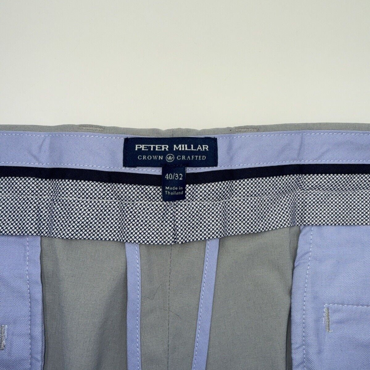 $180 Peter Millar Crown Men’s Crafted Surge Performance Pants- Gale Grey-40W 32L