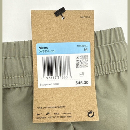 Nike Men's Form Dri-FIT 7" Unlined Versatile Shorts- Light Army- Medium- New Tag