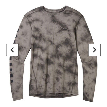 $90 Smartwool Vans Men's All-Season Merino Wool Base L/S Shirt-Black-Medium -New