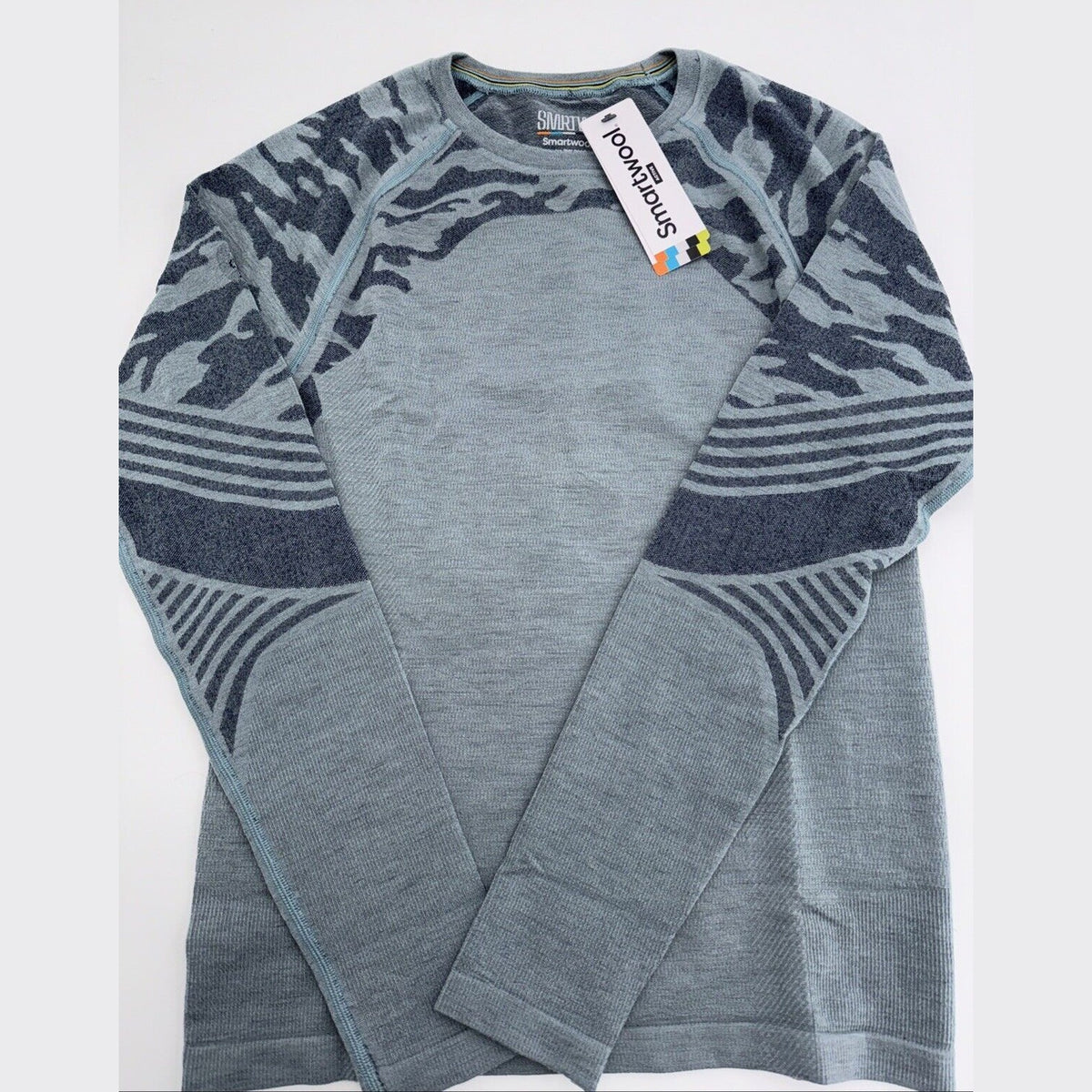 $110 Smartwool Men's Base Layer Intraknit Active Crew-Lead Grey-Large-NEW