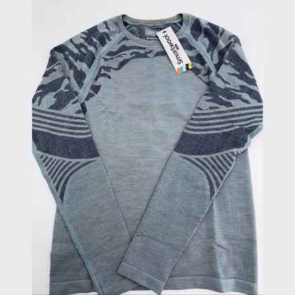 $110 Smartwool Men's Base Layer Intraknit Active Crew-Lead Grey-Large-NEW
