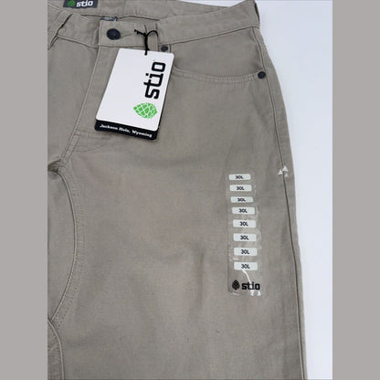 $100 Stio Men’s Organic Rivet Canvas Utility Pants- Talus - Size: 30L - New