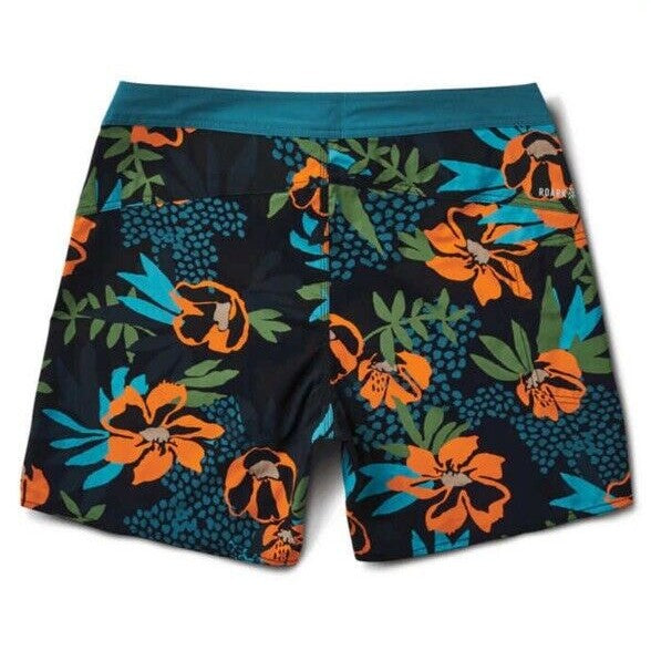$89 Roark Men’s Boatman 2.0 Boardshorts 17" Shorts- Black Multi- Size: 33W-NEW