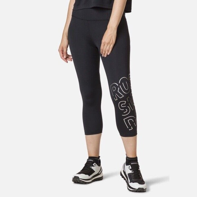 $95 Rossignol Women’s Stretch 3/4 Length Running Tights- Black- Medium- New Tags