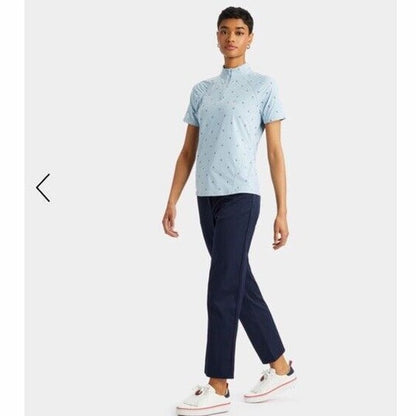 $180 G/Fore Women’s Twill Luxe Straight Leg Golf Pants-Navy Blue-Size: 8 (32W)