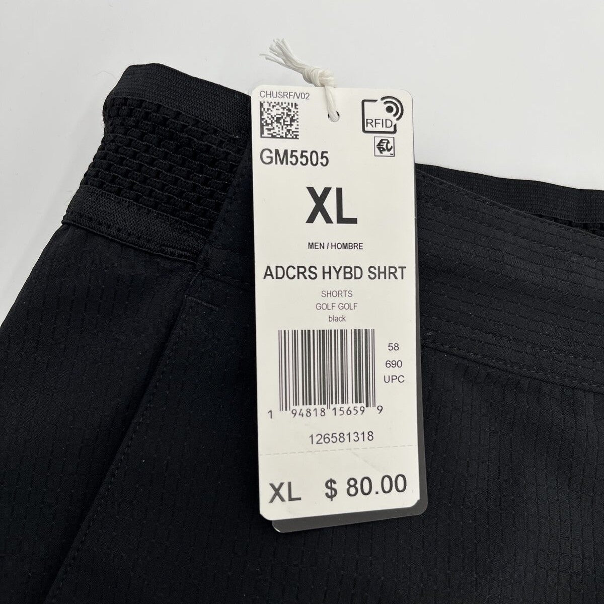 $80 Adidas Men’s Adicross Men's Golf Stretch Shorts- Black - Size: XLarge-Newu