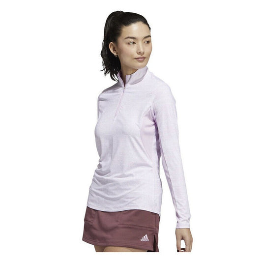 Adidas Women's Ultimate365 Printed Long Sleeve Pullover- Lilac Bliss- Large-New