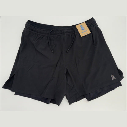 $80 Chubbies Men’s The Secret Agents 5.5” Ultimate Training Shorts-Black- Large