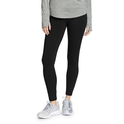 $109 Eddie Bauer Women’s Glacier Peak Tight Warm Pant-Black-Large-New Tags