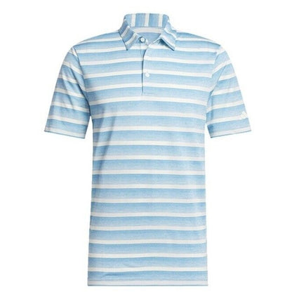 $70 Adidas 2024 Men’s  2-Color Stripe Golf Polo Shirt - Blue/White- Large - NEW