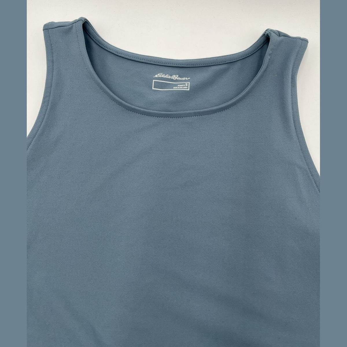 Eddie Bauer Aster Sleeveless Empire-Waist Dress Moisture Wicking-Blue-Small- NWT