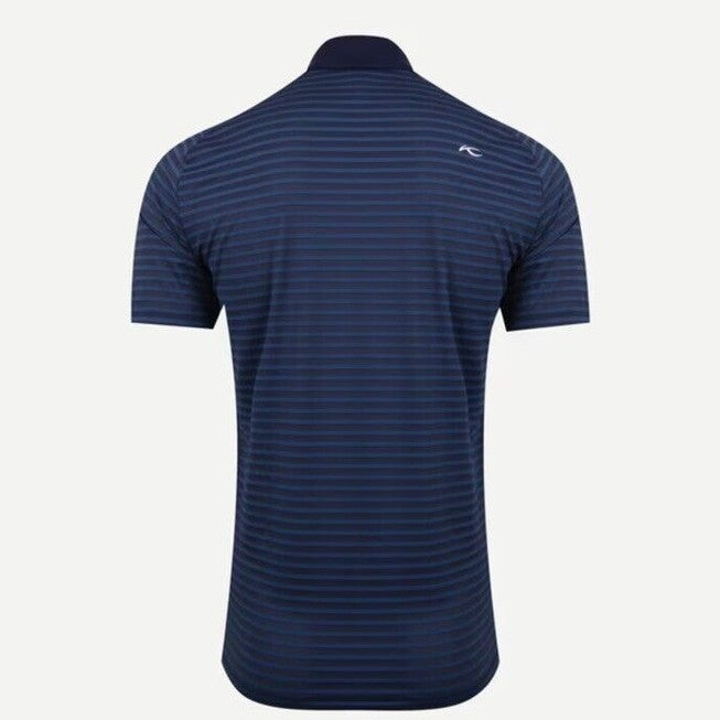 $104 KJUS Men’s Luis Stripe Comfort Golf Polo Shirt MG60-JO8-Atlanta Blue-Small