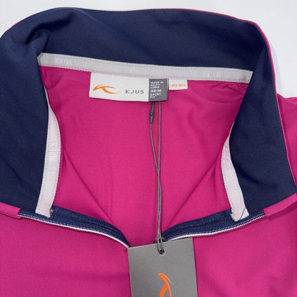 $160 KJUS Women’s Sunshine Comfort 1/4 Zip Golf Pullover UPF-Fuchsia -Medium-New