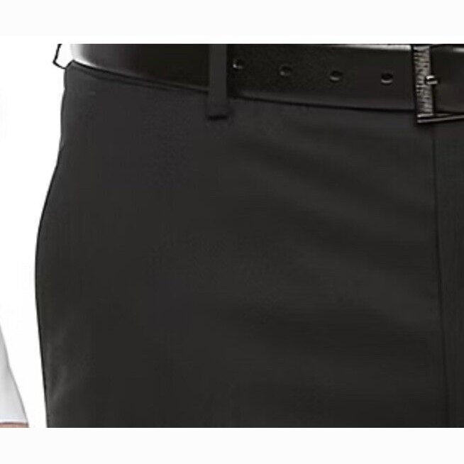 $110Stafford Coolmax Men’s Classic Fit Flat Front Suit Pants- Black- 34W 30L