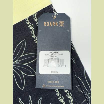 $89 Roark Men’s Chiller 17” Boardshorts Trunks Drawstring-Dark Navy-33W- New Tag