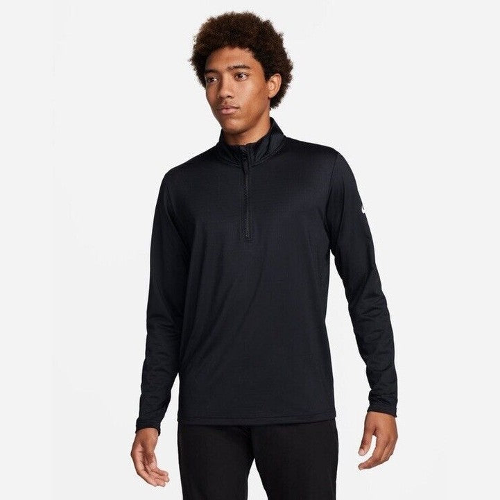 $75 Nike Victory Men's Dri-FIT 1/2-Zip Golf Top FD5837- Black - Small -New Tag