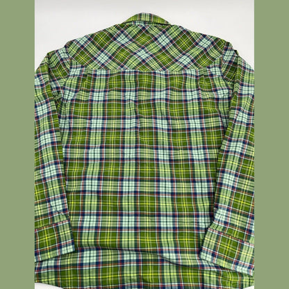 $120 Stio Men’s Eddy Shirt Long Sleeve Pearl Snap-Fresh Lichen Plaid -Small-New