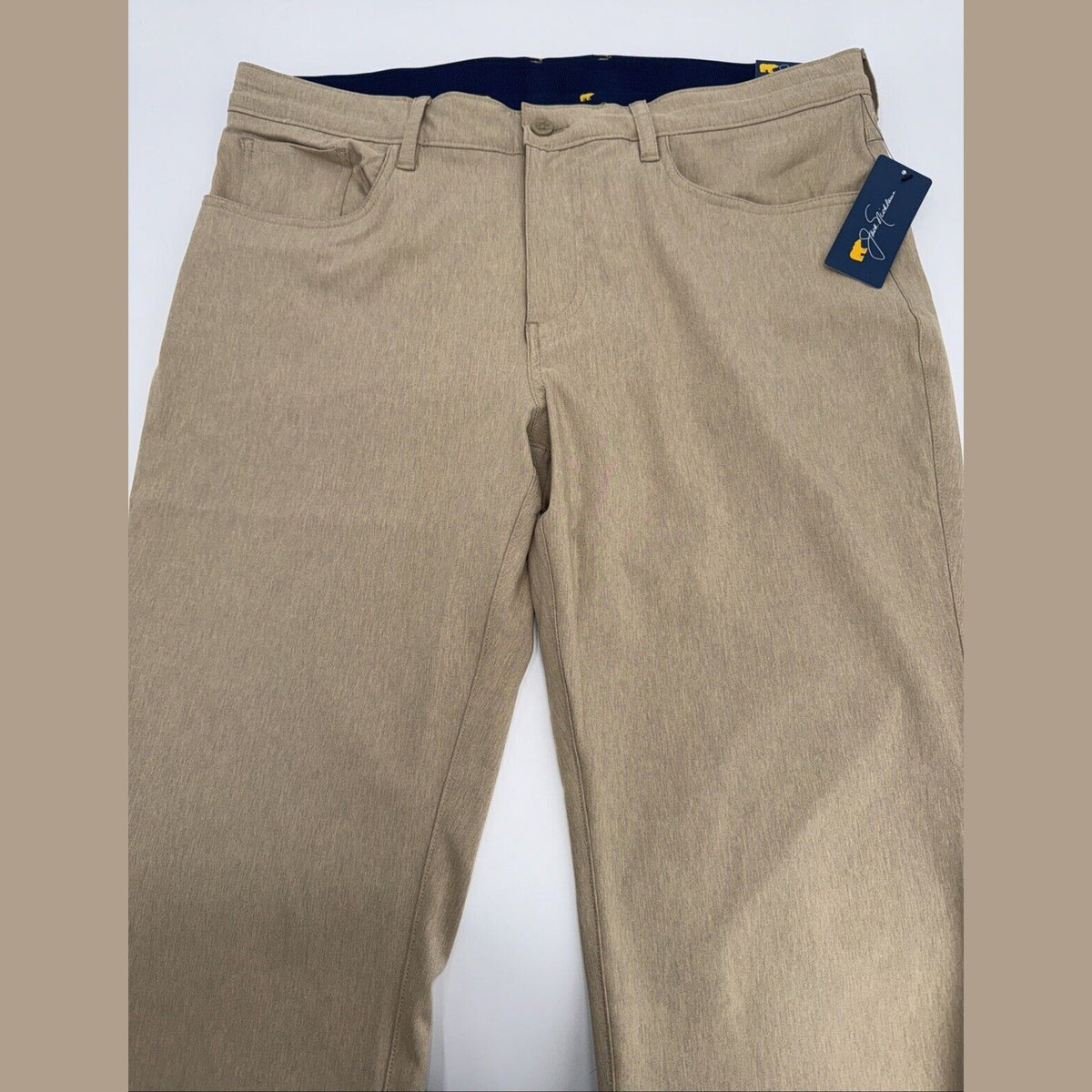 $80 Jack Nicklaus Men’s 5 Pocket Golf Pants Active- Chinchilla-Size: 34W 32L-New