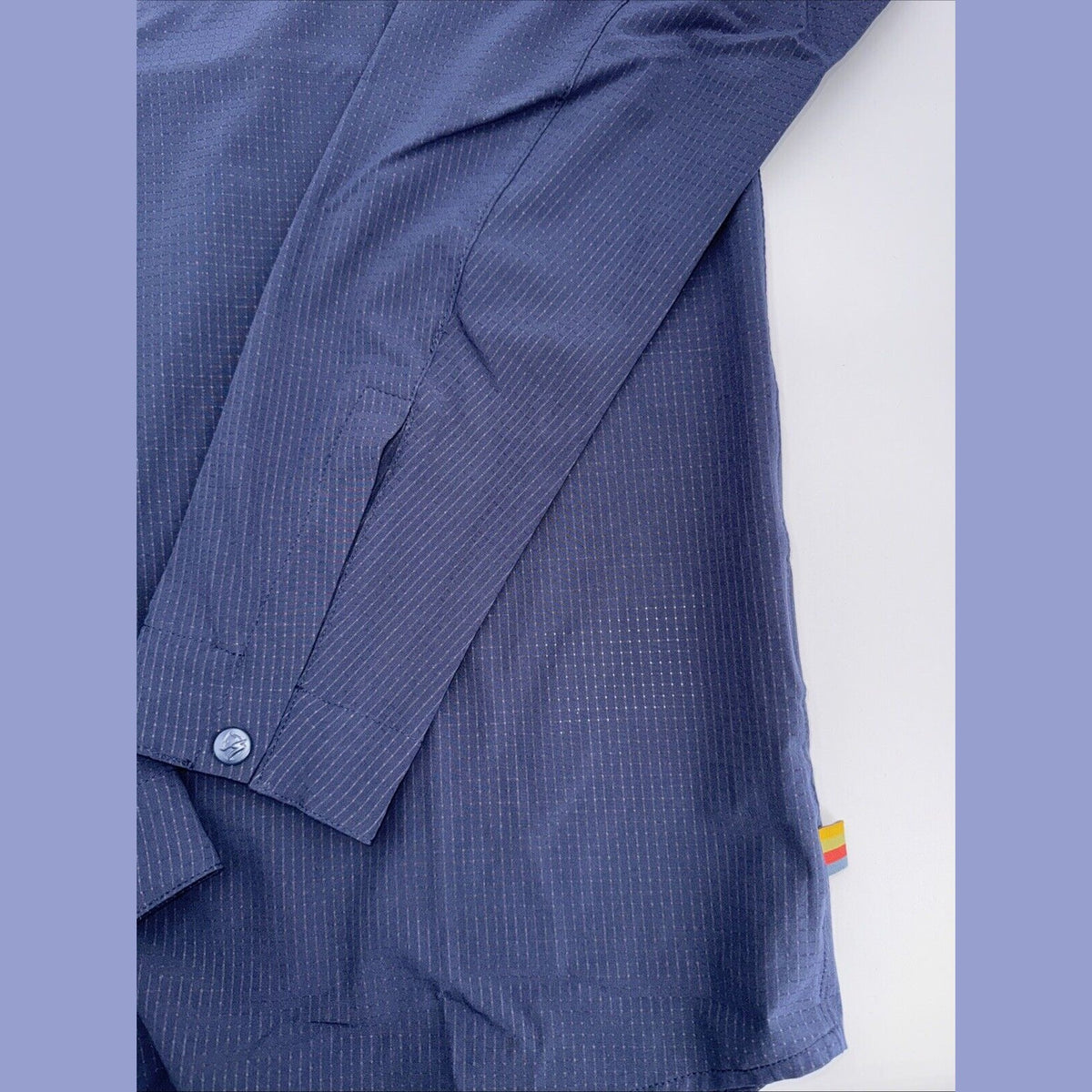 $150 FJALLRAVEN Men’s Specialized S/F Sun Long Sleeve Shirt- Navy- Medium - New