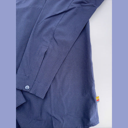 $150 FJALLRAVEN Men’s Specialized S/F Sun Long Sleeve Shirt- Navy- Medium - New