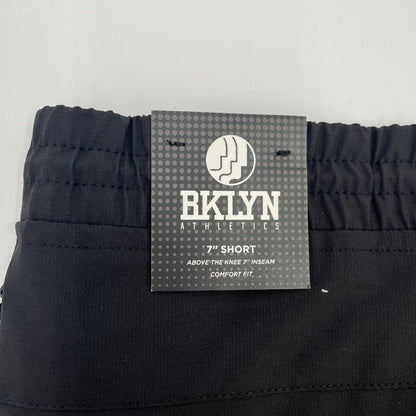 $49 BKLYN Athletics Men’s 7" Shorts Ultimate Cargo Pockets-Black- Small-New Tag