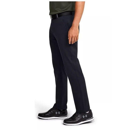 $70 Under Armor Men’s Wicking Golf Flat Front Pants -Black - Size: 34W 30L - New