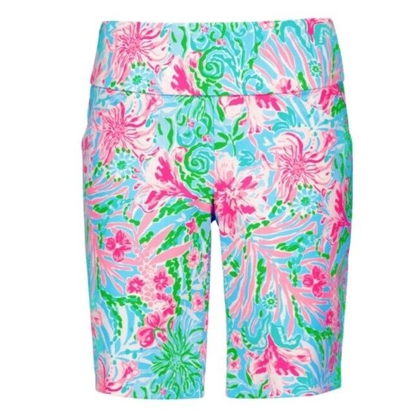 Lilly Pulitzer -Reid Short Leaf it Wild Golf Amalfi Blue-Size 00 NWT Retail $108
