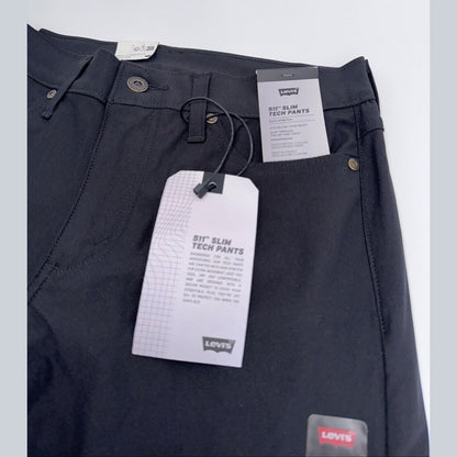 $70 Levi's Men's 511 Slim Tech Pants Stretch A92130010- Black- 29W 32L - New Tag