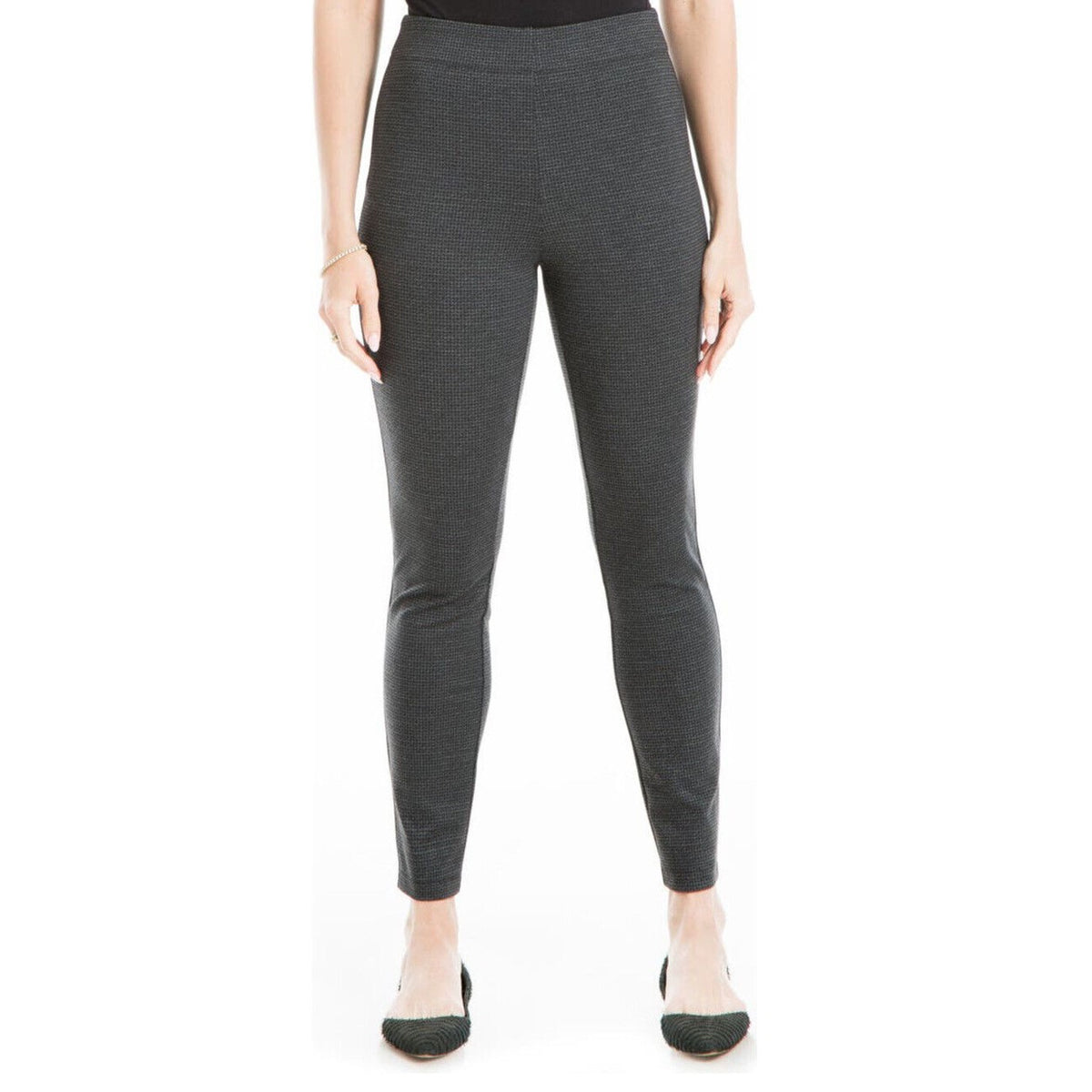 Max Studio Houndstooth Ponte Leggings-Black Charcoal-Small - NWT - $98 MSRP