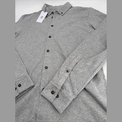 $220 Bogner Men’s Franz-O Button Up Shirt - Light Grey- Large- New Tag