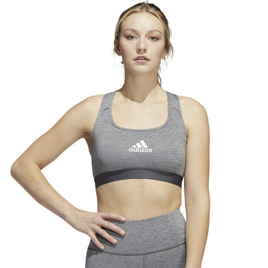 Adidas Powerreact Training Medium-Support Bra Women's - Grey - SDD - New $30