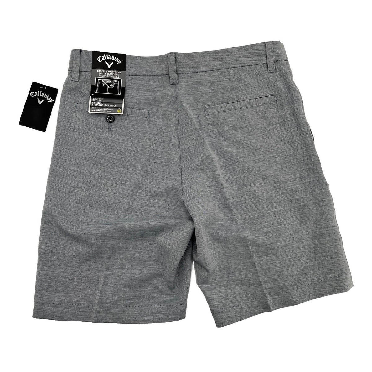 $78 Callaway Men’s Stretch Slub Melange Golf Shorts- Blue Mix-Size: 32W-Navy