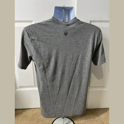Where I’m From Men’s Denver Soft Cotton T Shirt-Grey/Orange-Small-New
