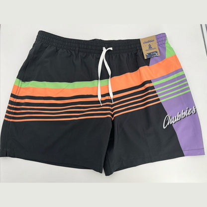Chubbies Men's Stretch Swim Trunks 5.5" The Jazzer Thighs-Multi-2XLarge -New $70
